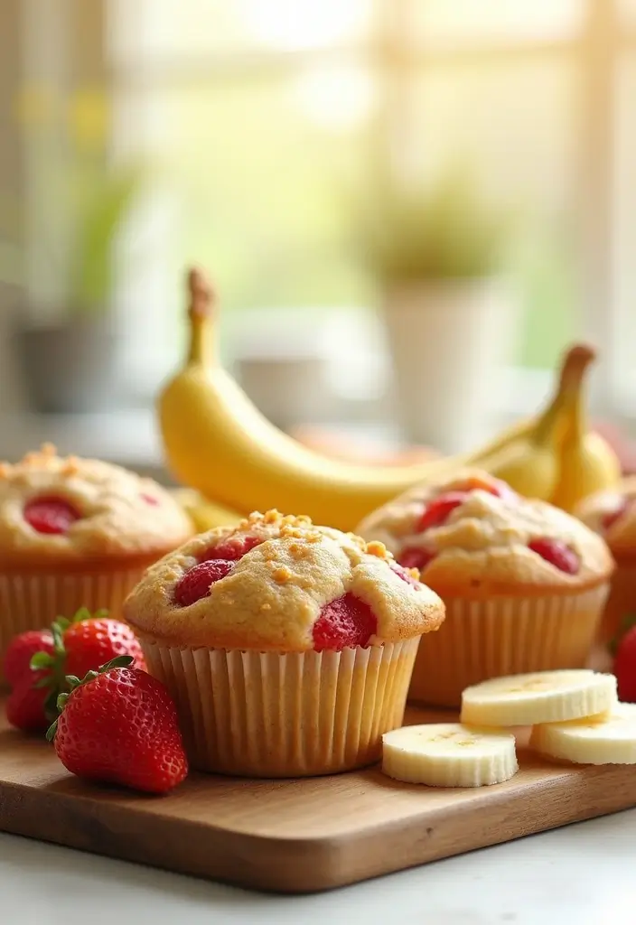 27 Gluten Free Dairy Free Muffins Recipes Soft And Moist - 7. Strawberry Banana Muffins