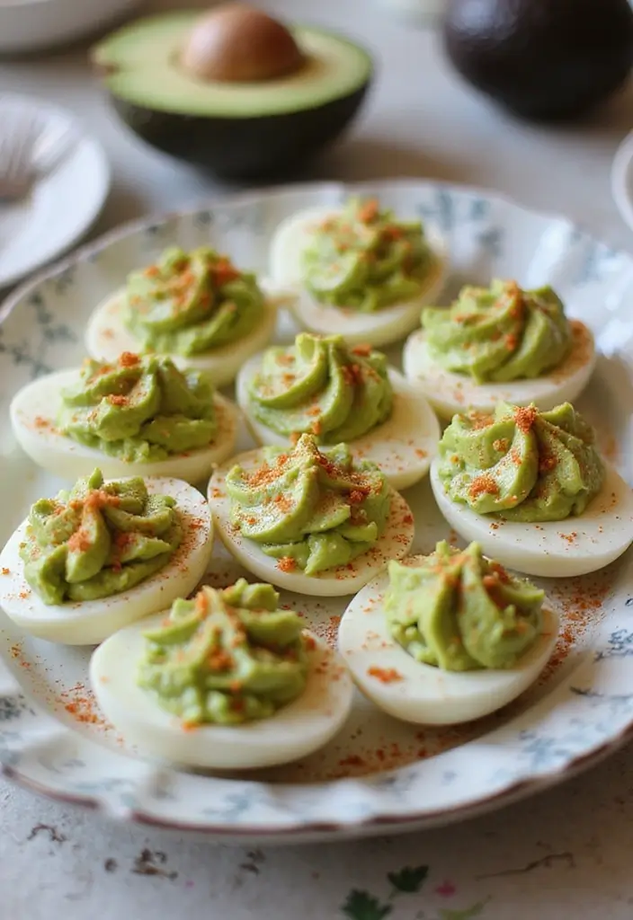 27 Gluten-Free Dairy-Free Potluck Recipes to Impress a Crowd - 10. Avocado Deviled Eggs