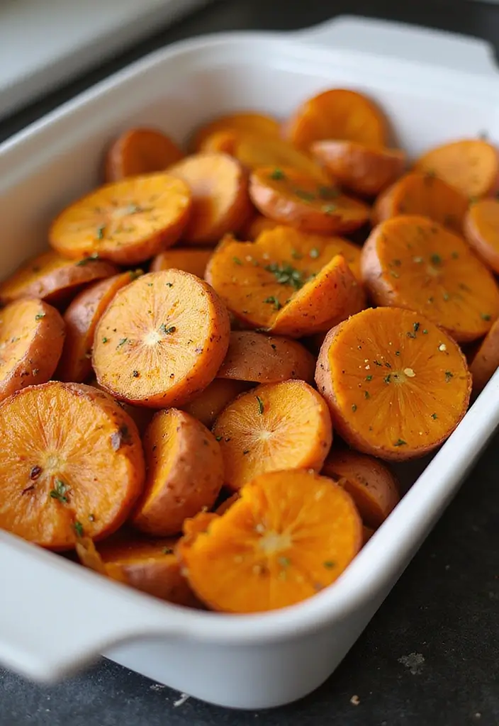 27 Gluten-Free Dairy-Free Potluck Recipes to Impress a Crowd - 12. Spicy Roasted Sweet Potatoes