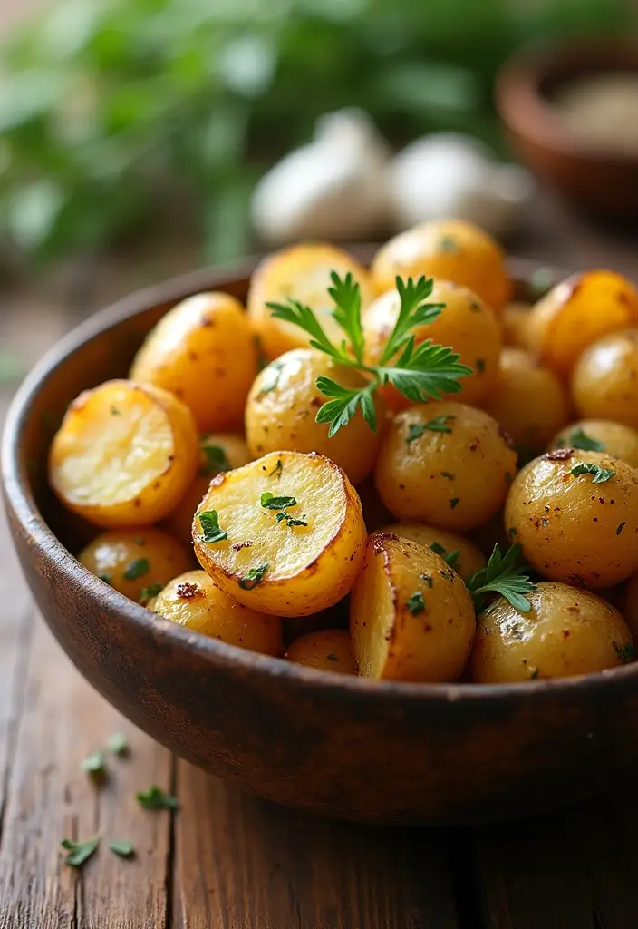 27 Gluten-Free Dairy-Free Potluck Recipes to Impress a Crowd - 18. Garlic Herb Roasted Potatoes