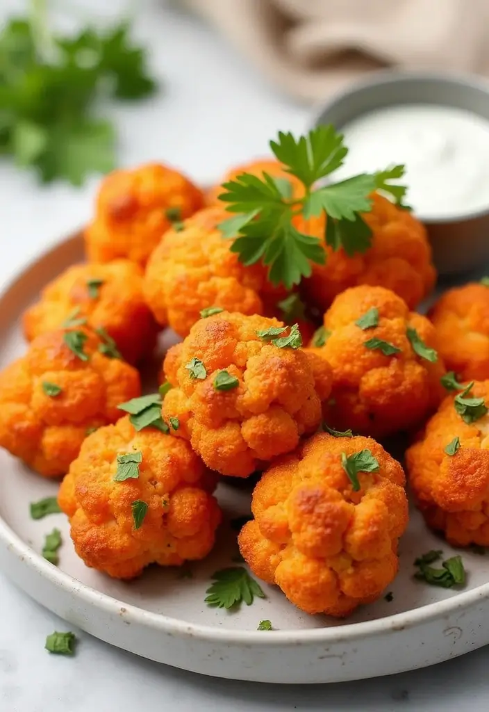 27 Gluten-Free Dairy-Free Potluck Recipes to Impress a Crowd - 7. Cauliflower Buffalo Bites