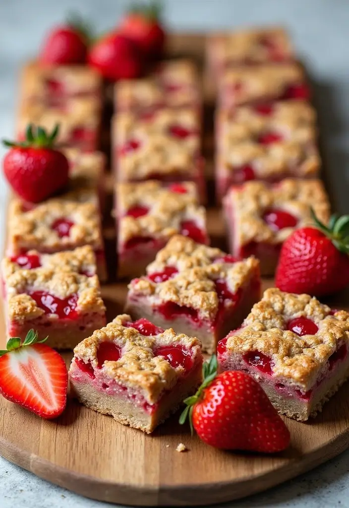 27 Gluten Free Recipes Easy Celiac Desserts That Work Every Time - 15. Strawberry Oatmeal Bars
