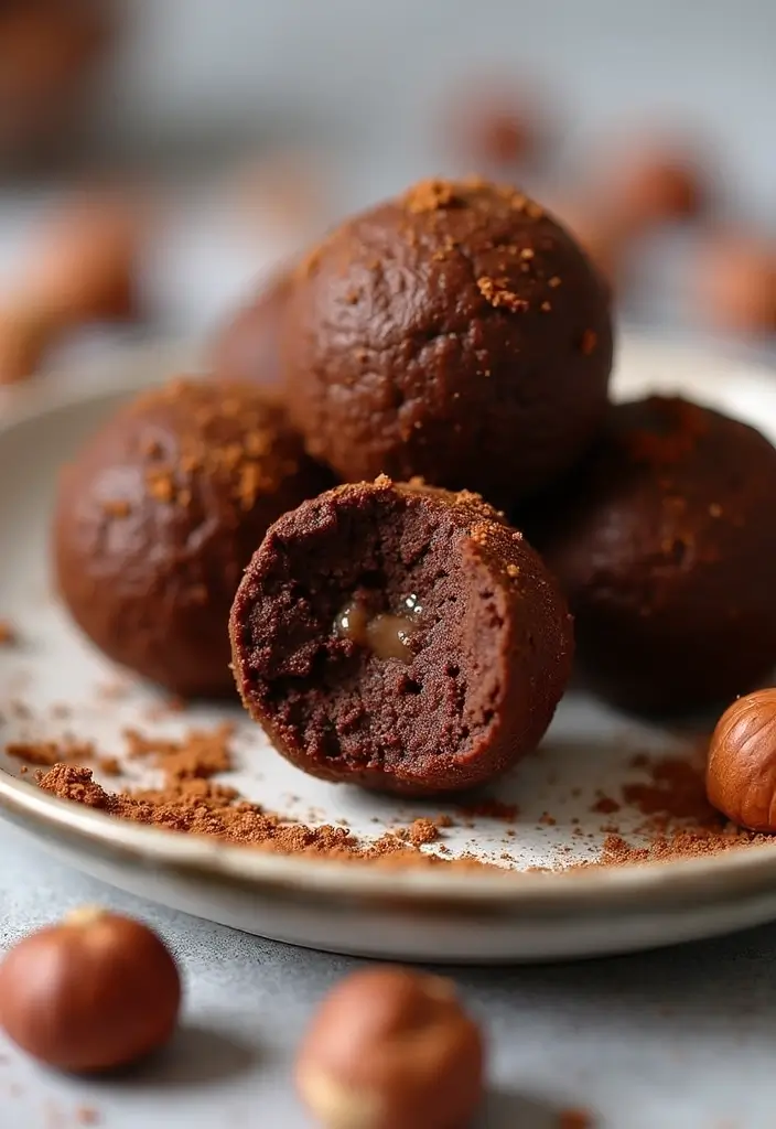 27 Gluten Free Recipes Easy Celiac Desserts That Work Every Time - 16. Chocolate Hazelnut Energy Balls