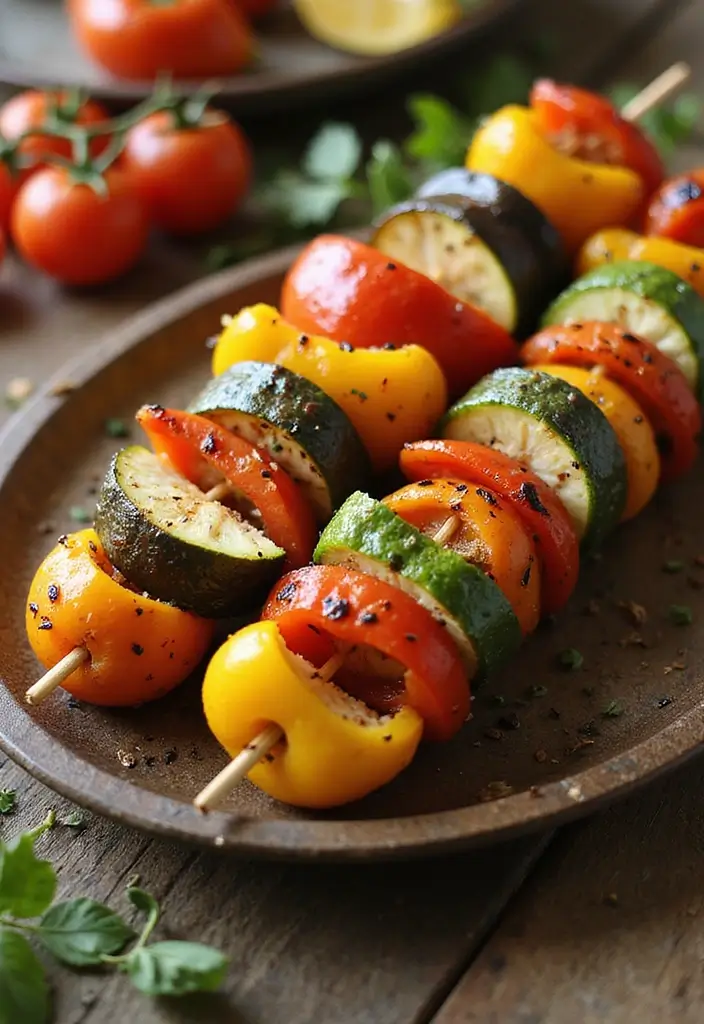 27 No Onion No Garlic Recipes Gluten Free And Delicious - 15. Grilled Vegetable Skewers