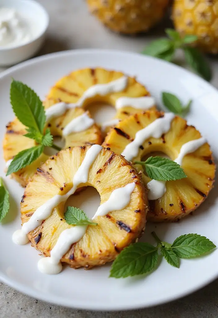 27 No Onion No Garlic Recipes Gluten Free And Delicious - 19. Grilled Pineapple with Coconut Whipped Cream