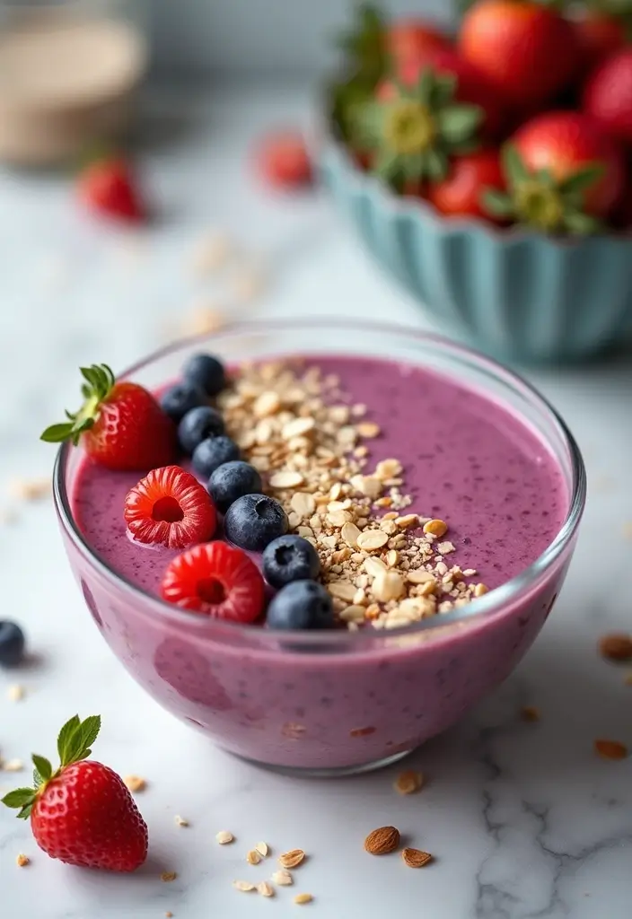 27 No Onion No Garlic Recipes Gluten Free And Delicious - 25. Berry Almond Smoothie Bowl