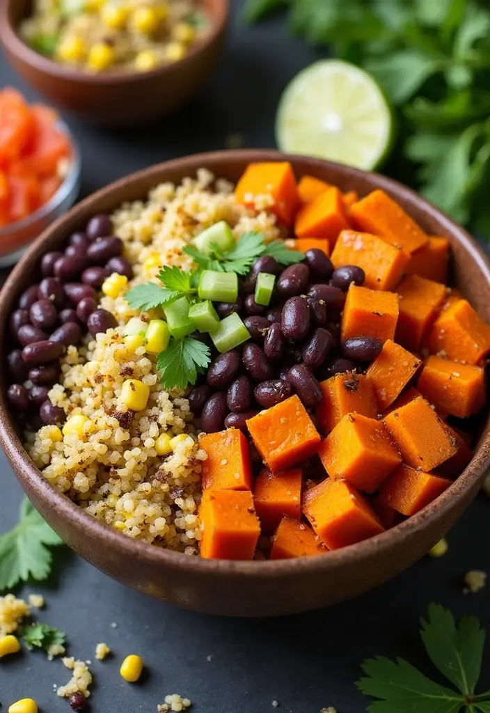 27 No Onion No Garlic Recipes Gluten Free And Delicious - 4. Sweet Potato Quinoa Bowl