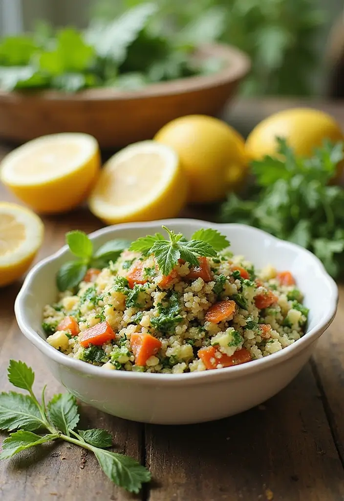 27 No Onion No Garlic Recipes Gluten Free And Delicious - 8. Lemon Herb Quinoa Salad