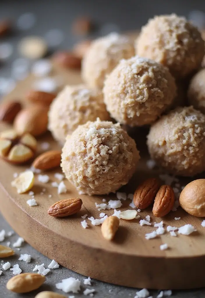 30 Gluten And Dairy Free Snack Recipes To Keep You Full - 3. Coconut Energy Bites