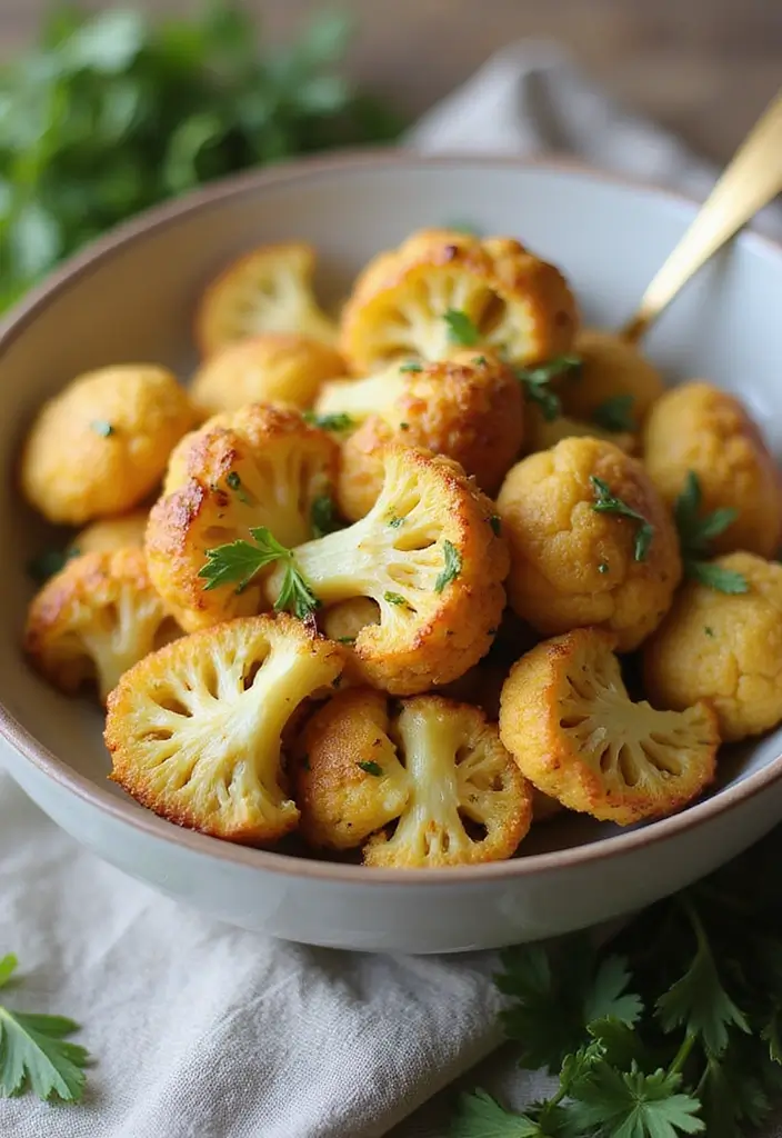 30 Gluten And Dairy Free Snack Recipes To Keep You Full - 30. Crunchy Garlic Cauliflower