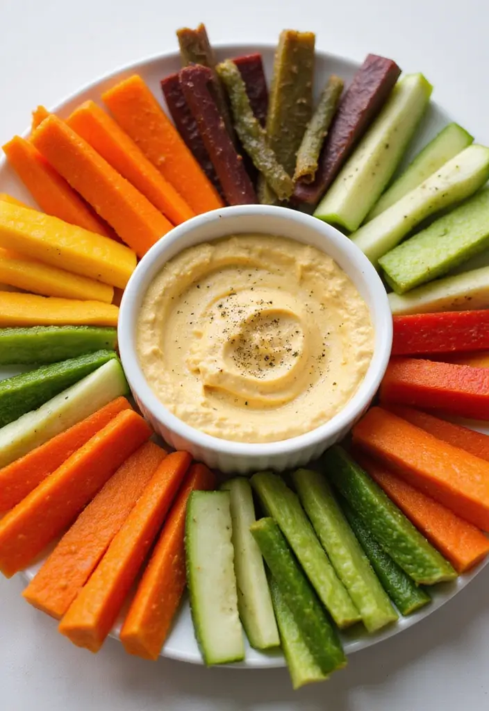 30 Gluten And Dairy Free Snack Recipes To Keep You Full - 4. Hummus and Veggie Sticks
