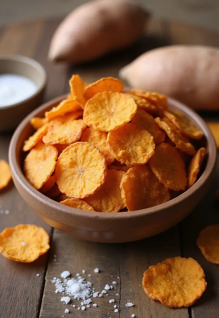 30 Gluten And Dairy Free Snack Recipes To Keep You Full - 6. Sweet Potato Chips