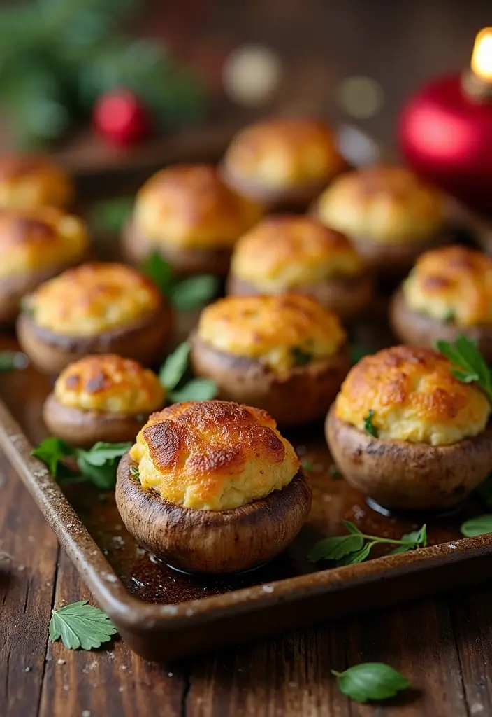 30 Gluten Free Dairy Free Christmas Recipes For The Holidays - 18. Vegan Stuffed Mushrooms