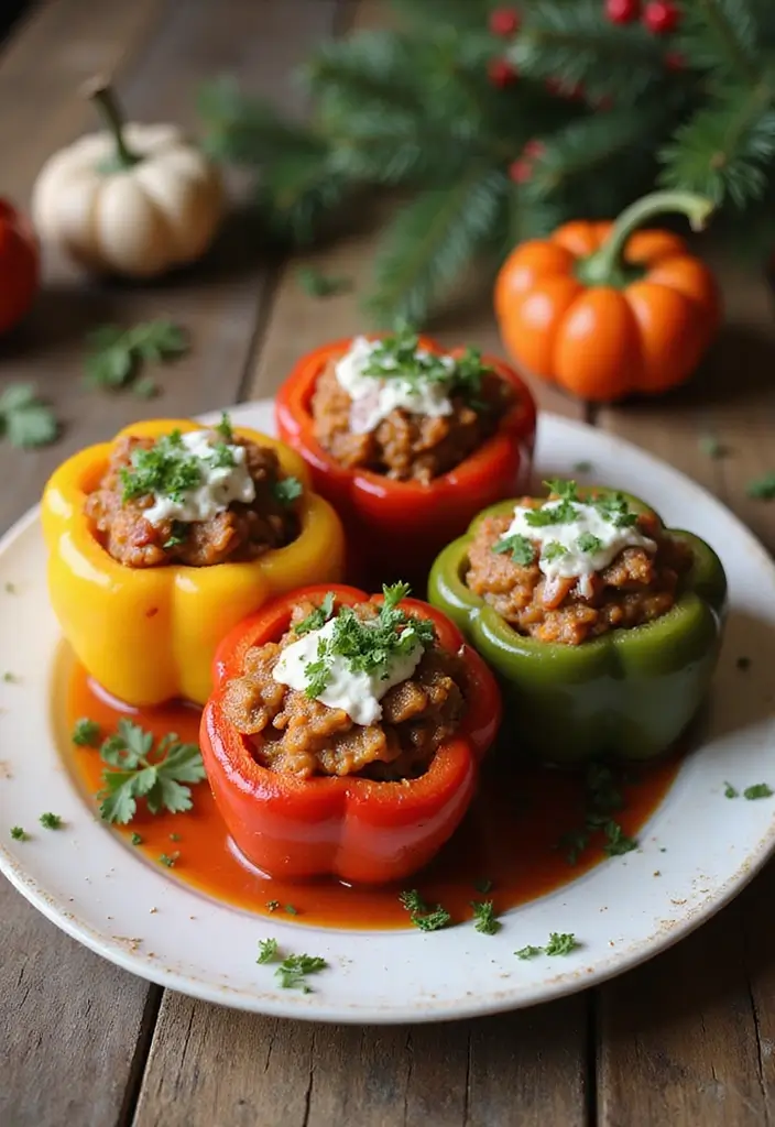 30 Gluten Free Dairy Free Christmas Recipes For The Holidays - 27. Vegan Stuffed Peppers