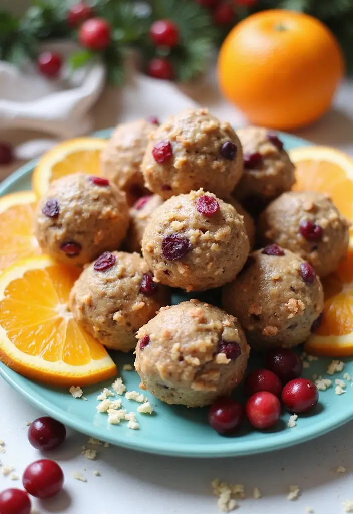 30 Gluten Free Dairy Free Christmas Recipes For The Holidays - 6. Cranberry Orange Energy Bites