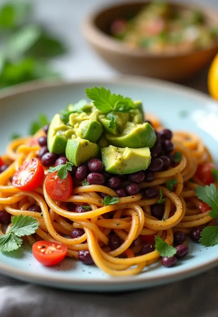 30 Gluten Free Dairy Free Pasta Recipes To Savor - 21. Black Bean Pasta with Avocado Salsa