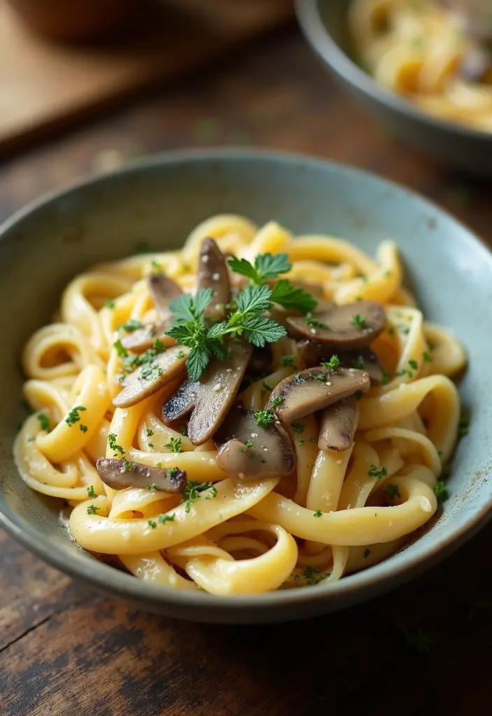 30 Gluten Free Dairy Free Pasta Recipes To Savor - 26. Parsnip Pasta with Creamy Mushroom Sauce