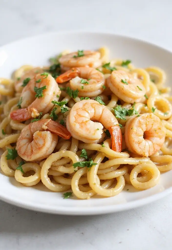30 Gluten Free Dairy Free Pasta Recipes To Savor - 8. Brown Rice Pasta with Lemon Garlic Shrimp