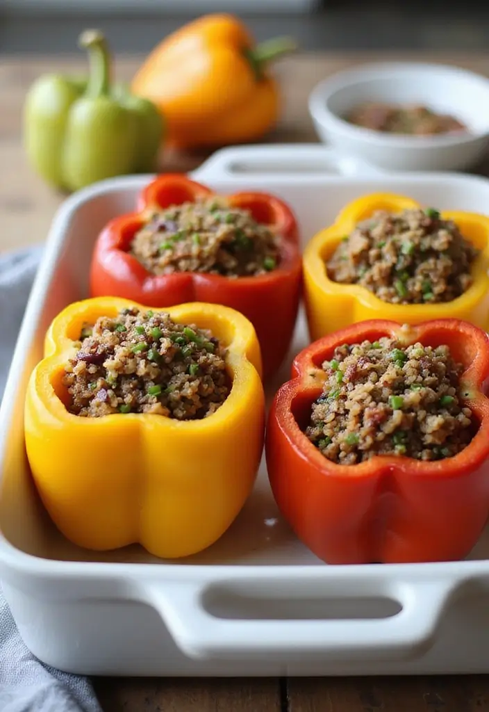 30 Gluten Free Dairy Free Recipes Dinner Ideas Everyone Loves - 2. Quinoa Stuffed Bell Peppers