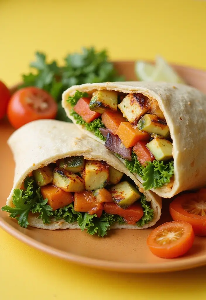 30 Gluten Free Dairy Free Recipes Dinner Ideas Everyone Loves - 29. Grilled Vegetable and Hummus Wrap