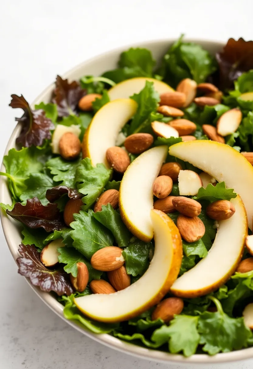 30 Gluten Free Dairy Free Recipes For Kids That Are Fun And Tasty - 24. Pear and Almond Salad