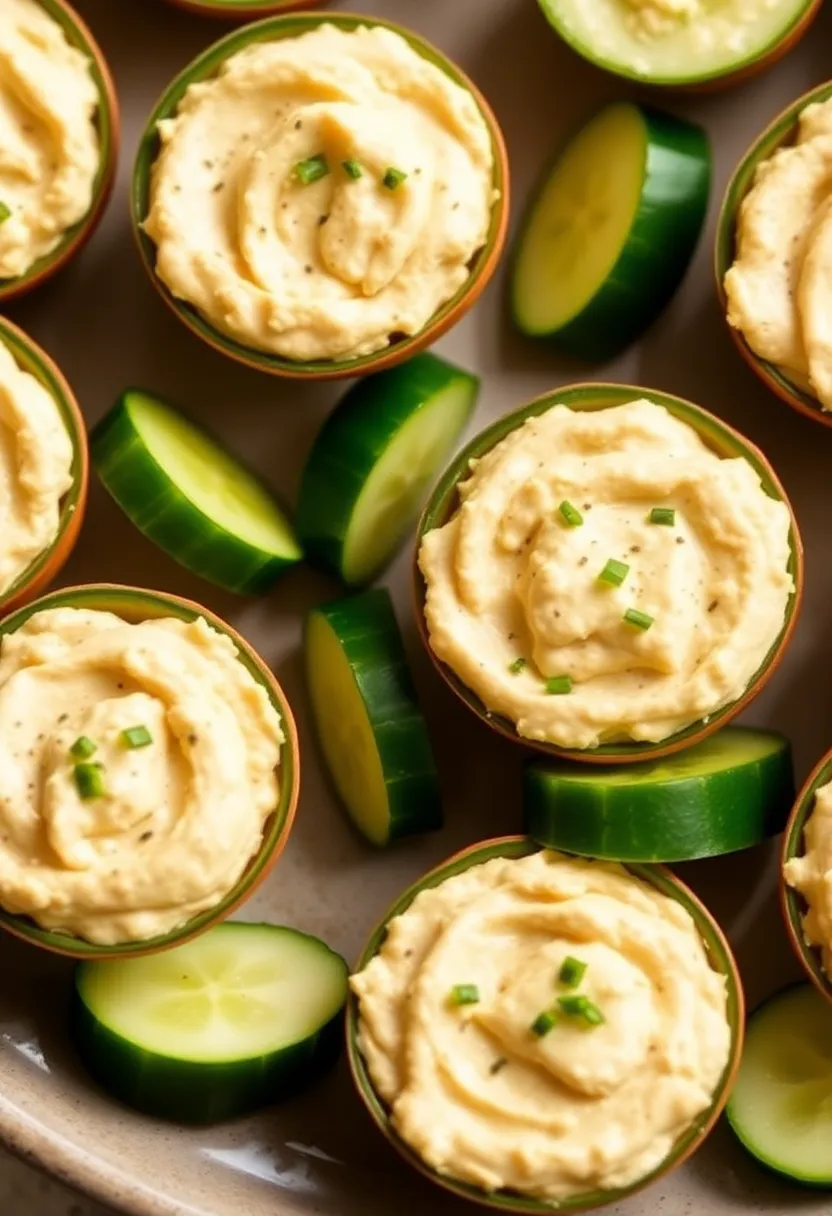 30 Gluten Free Dairy Free Recipes For Kids That Are Fun And Tasty - 27. Cucumber Hummus Bites