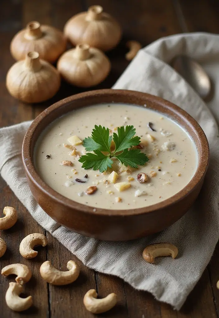 30 Gluten Free Dairy Free Soup Recipes To Warm You Up - 1. Creamy Vegan Mushroom Soup