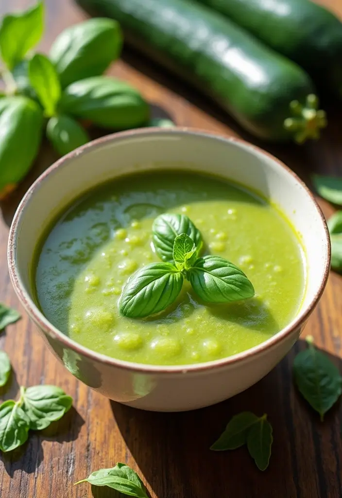 30 Gluten Free Dairy Free Soup Recipes To Warm You Up - 10. Zucchini and Basil Soup