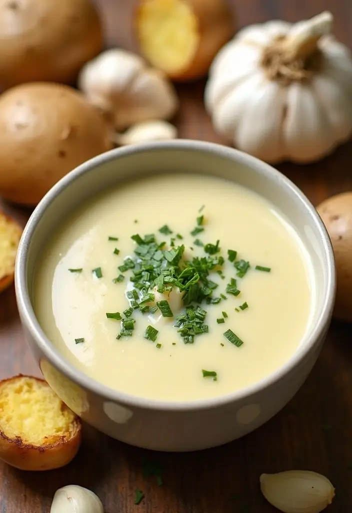 30 Gluten Free Dairy Free Soup Recipes To Warm You Up - 19. Roasted Garlic and Potato Soup