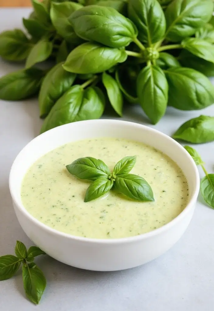 30 Gluten Free Dairy Free Soup Recipes To Warm You Up - 30. Creamy Basil Pesto Soup