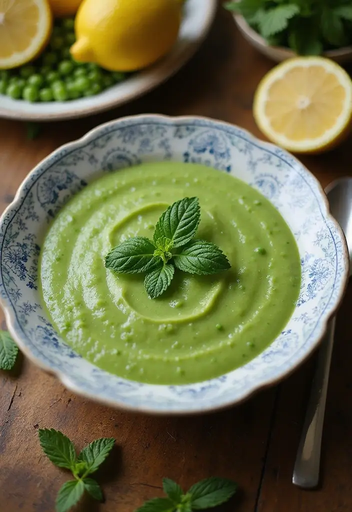 30 Gluten Free Dairy Free Soup Recipes To Warm You Up - 9. Green Pea and Mint Soup