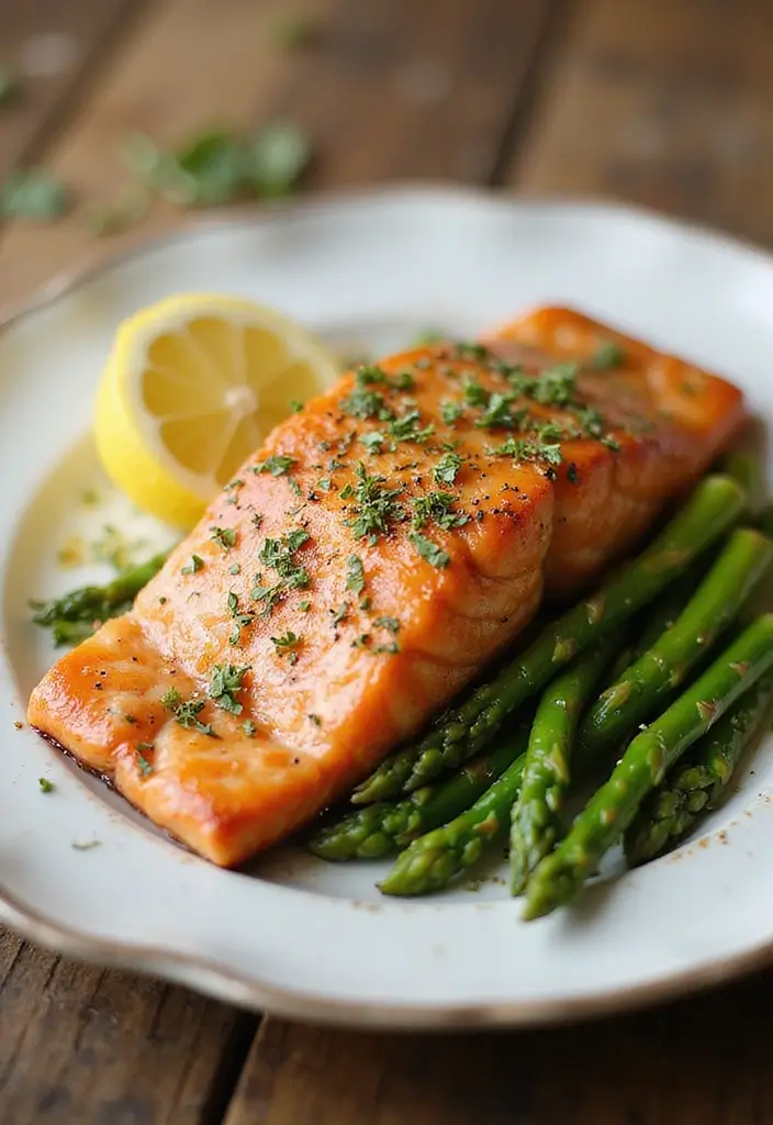 30 Gluten Free Recipes For New Moms: Nutritious And Simple - 11. Baked Salmon with Asparagus