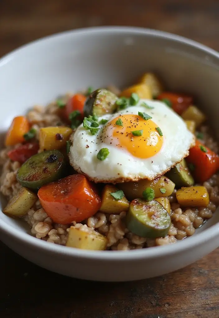 30 Gluten Free Recipes For New Moms: Nutritious And Simple - 24. Savory Oatmeal Bowl