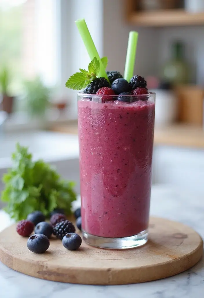 30 Gluten Free Recipes For New Moms: Nutritious And Simple - 25. Berry Green Smoothie