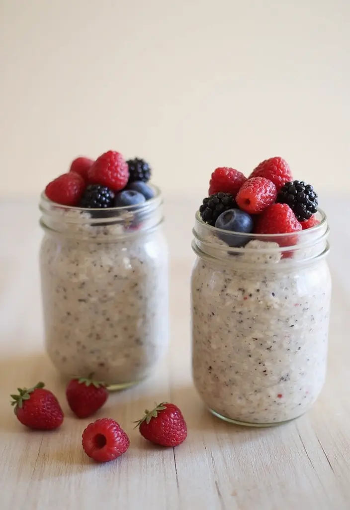 30 Gluten Free Recipes For New Moms: Nutritious And Simple - 3. Overnight Oats with Berries