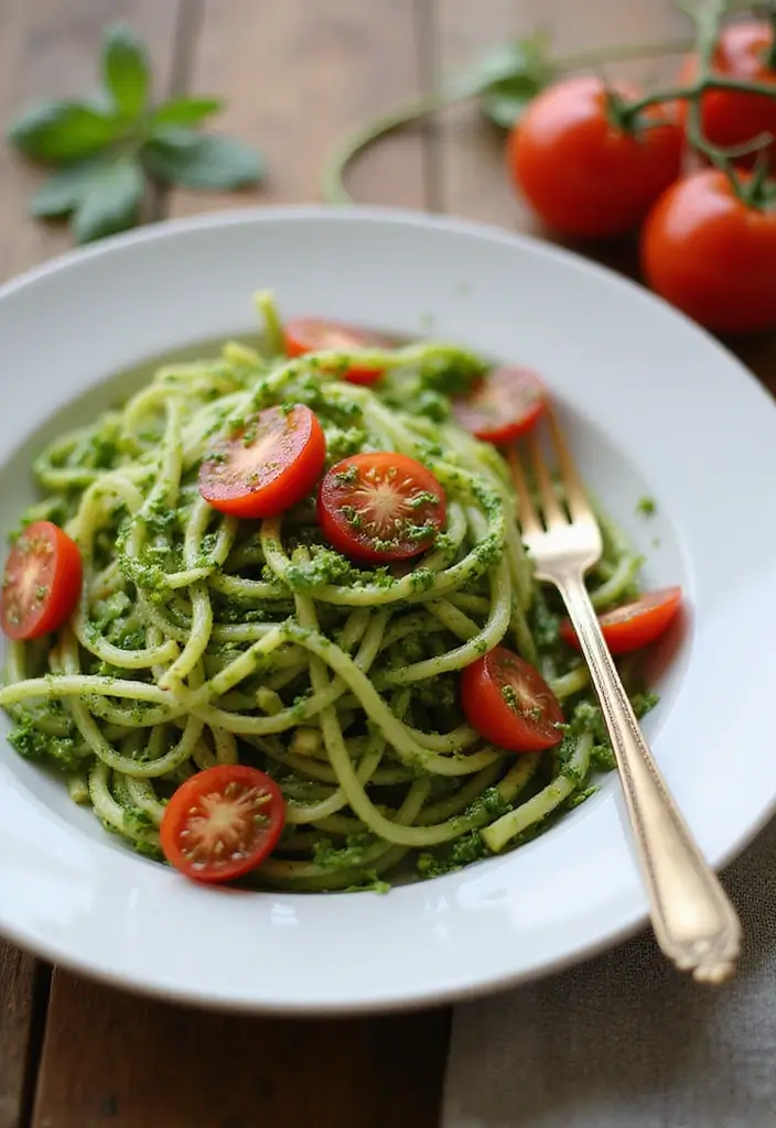 30 Gluten Free Recipes For New Moms: Nutritious And Simple - 9. Zucchini Noodles with Pesto