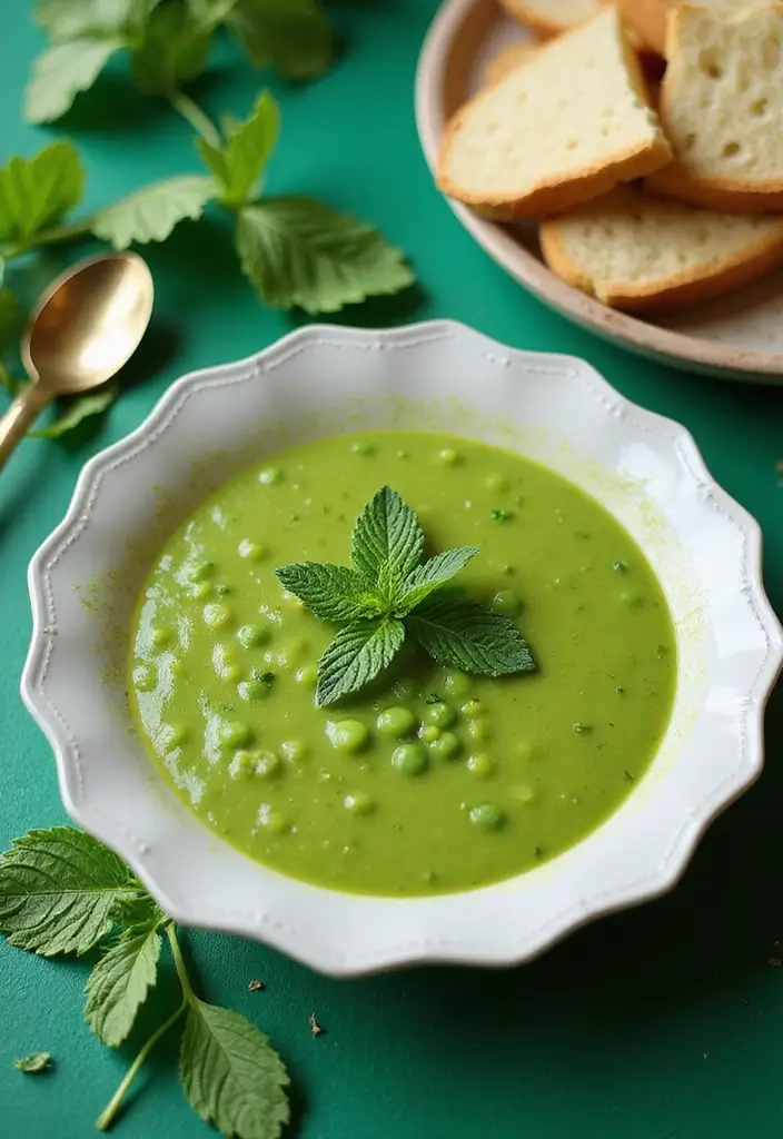 30 Gluten Free St Patricks Day Recipes To Celebrate - 23. Pea and Mint Soup