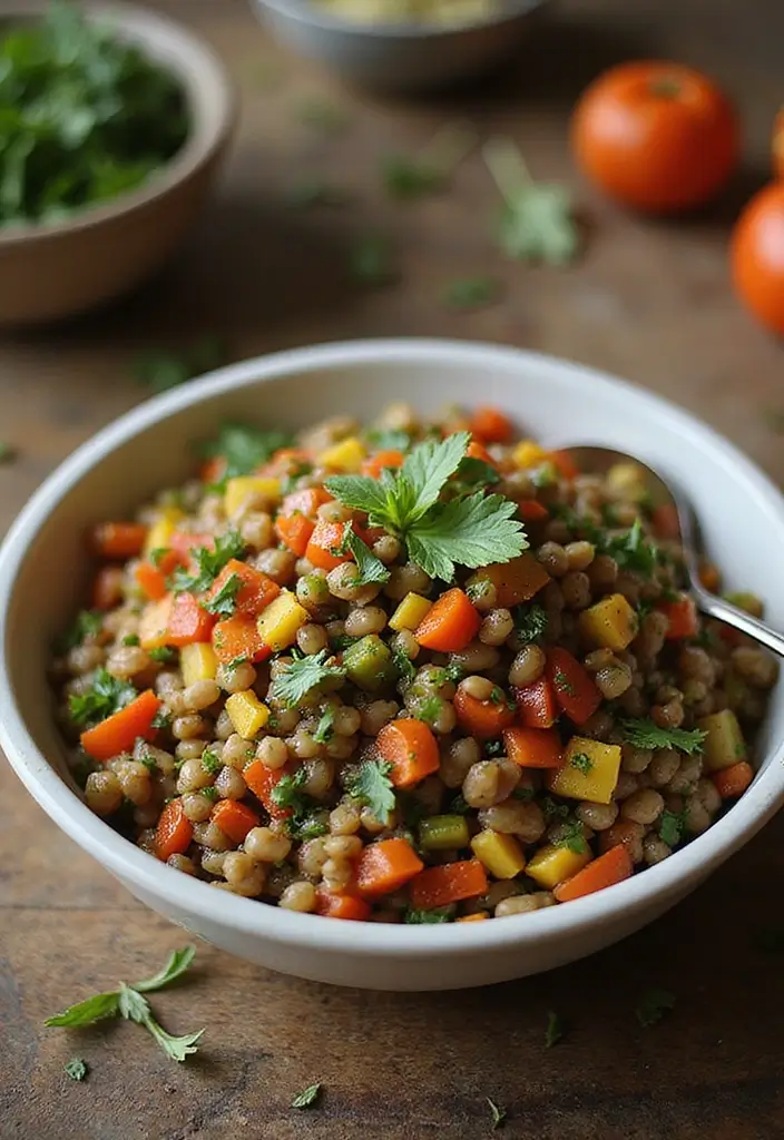 30 Gluten and Dairy Free Recipes for Dinner Tonight - 25. Spiced Lentil Salad