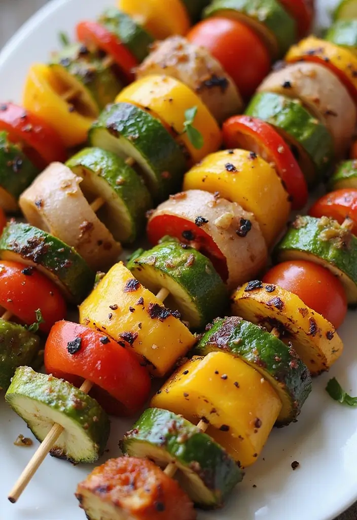 30 Gluten and Dairy Free Recipes for Dinner Tonight - 27. Grilled Vegetable Skewers
