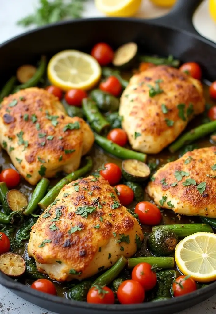 30 Gluten and Dairy Free Recipes for Dinner Tonight - 4. One-Pan Lemon Herb Chicken and Vegetables