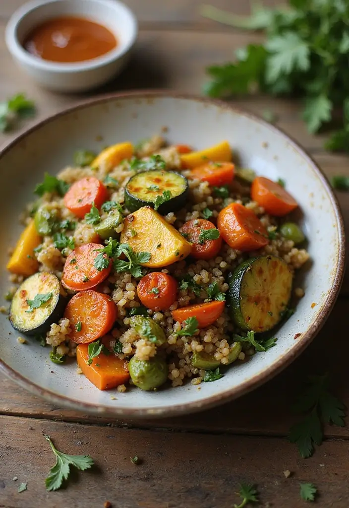 30 Gluten and Dairy Free Recipes for Dinner Tonight - 8. Roasted Vegetable Quinoa Bowl