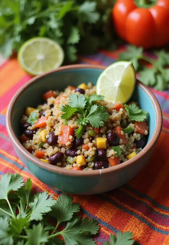 30 High Protein Vegan Gluten Free Recipes To Fuel Your Day - 1. Quinoa and Black Bean Salad