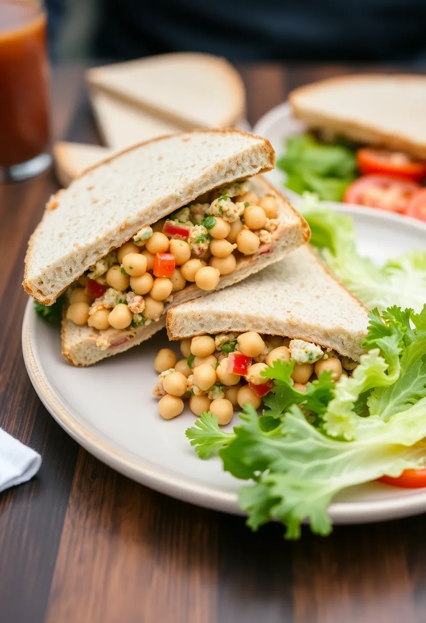 30 High Protein Vegan Gluten Free Recipes To Fuel Your Day - 29. Vegan Chickpea Salad Sandwich