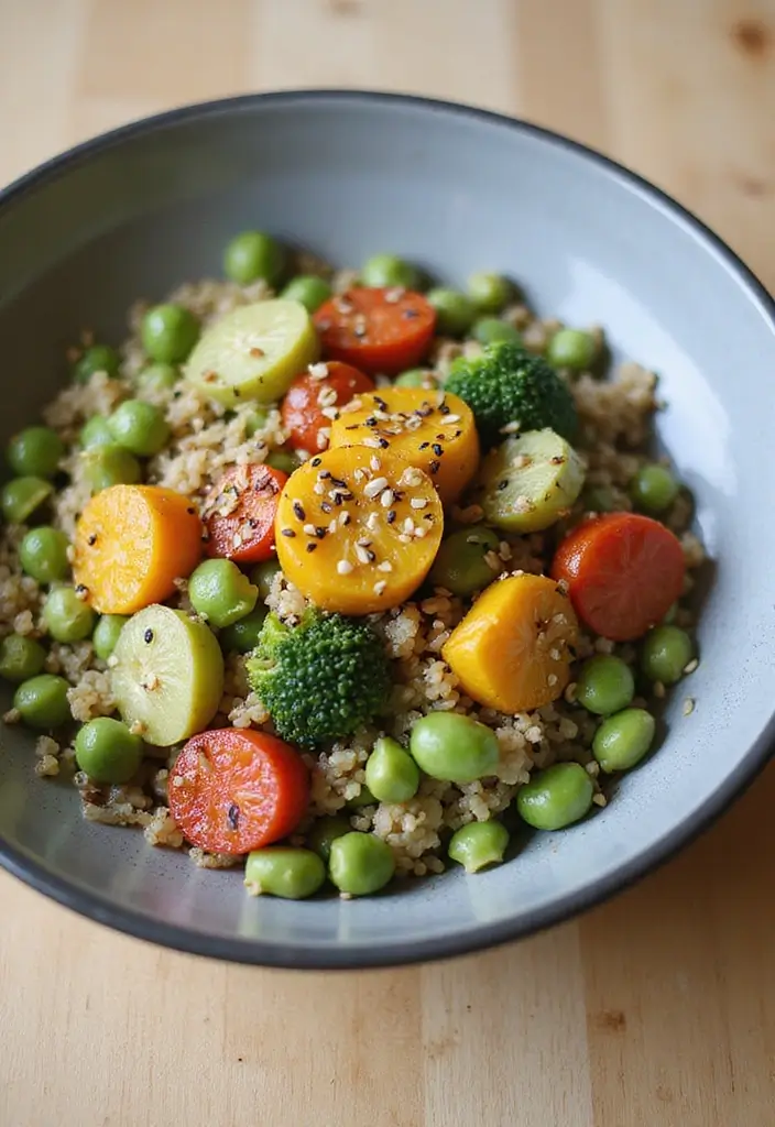 30 High Protein Vegan Gluten Free Recipes To Fuel Your Day - 8. Edamame and Quinoa Bowl