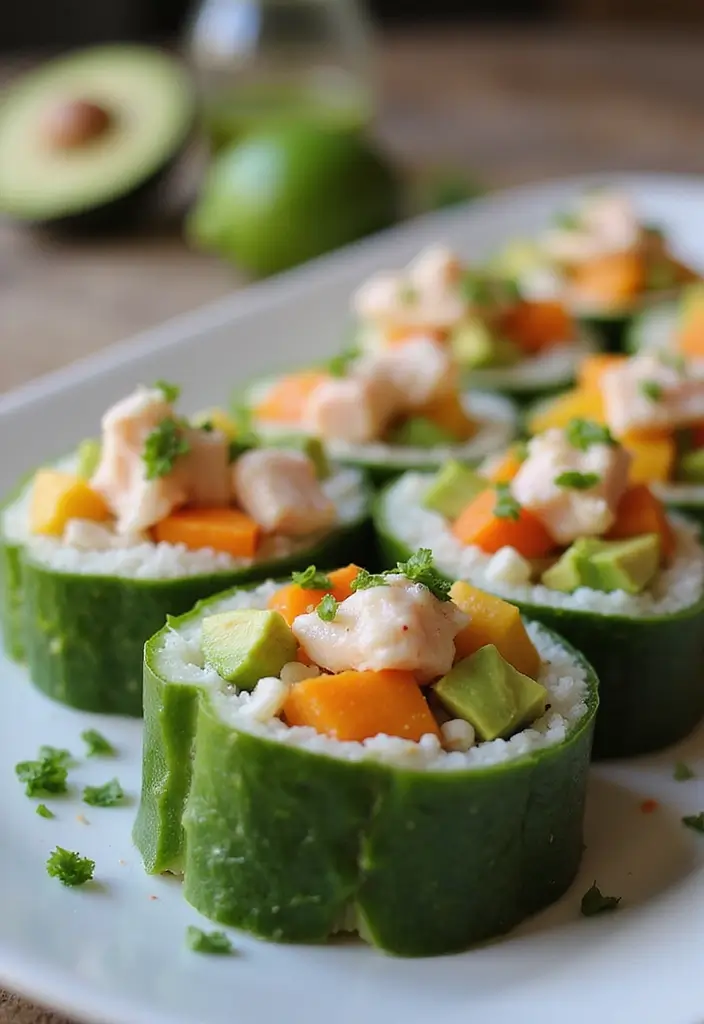30+ Low Carb Gluten Free Dairy Free Recipes For Healthy Eating 22 30+ Low Carb Gluten Free Dairy Free Recipes For Healthy Eating - 22. Cucumber Sushi Rolls