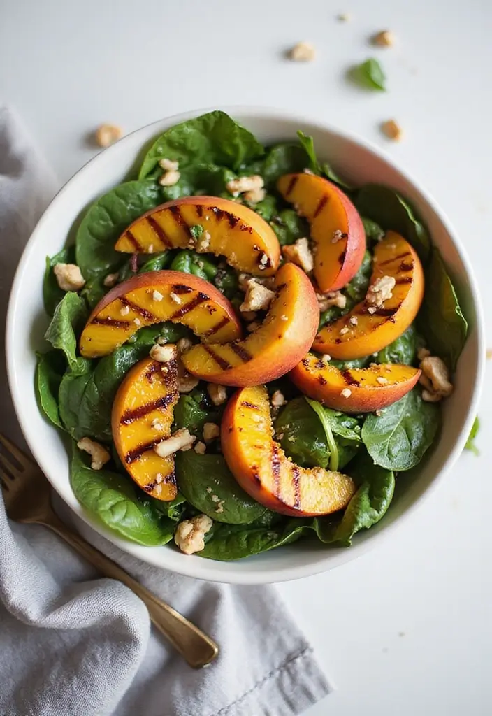 30+ Low Carb Gluten Free Dairy Free Recipes For Healthy Eating 26 30+ Low Carb Gluten Free Dairy Free Recipes For Healthy Eating - 26. Grilled Peach and Spinach Salad