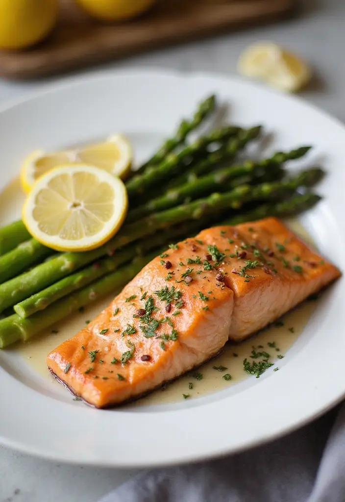 30 Low Carb Gluten Free Recipes Dinner Ideas You Will Love - 14. Seared Salmon with Asparagus