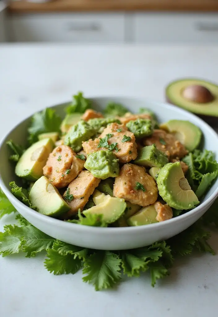 30 Low Carb Gluten Free Recipes Dinner Ideas You Will Love - 15. Avocado Chicken Salad
