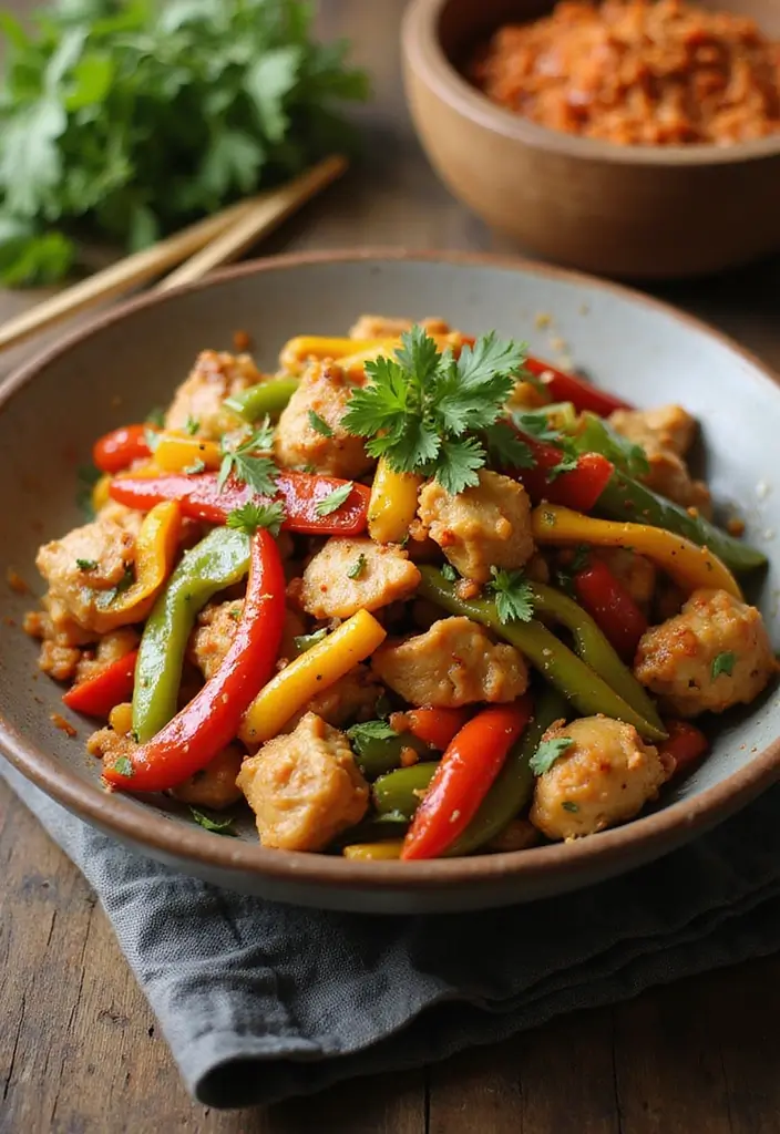 30 Low Carb Gluten Free Recipes Dinner Ideas You Will Love - 19. Chicken Stir-Fry with Bell Peppers