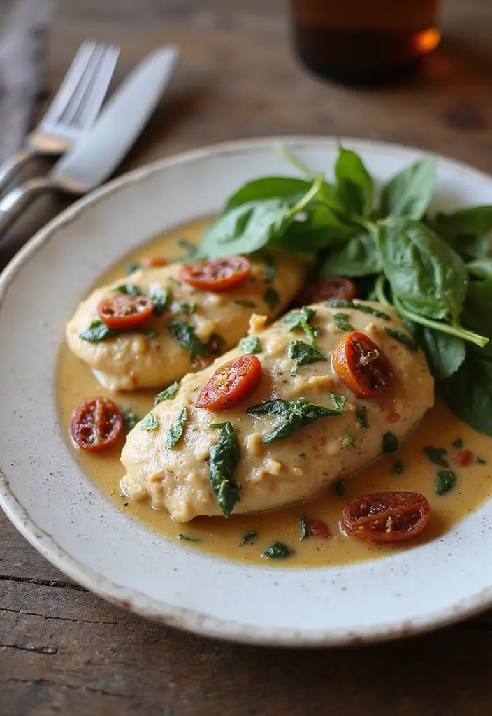 30 Low Carb Gluten Free Recipes Dinner Ideas You Will Love - 21. Creamy Tuscan Chicken